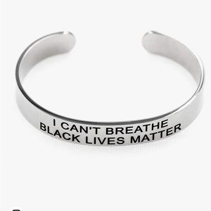 Stainless Steel Wristband’s Cuff Bangle I Can't Breathe Black Lives Matter